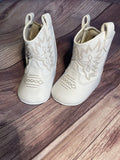 Baby Deer Snow White Western Cowboy Boots Crib Shoes Girls Boys Unisex Newborn Size 0