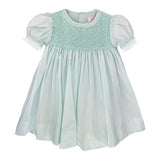 Petit Ami Mint Smocked Bodice with Lace Dress 3 6 9 Months Baby Girls