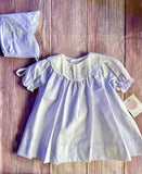 Petit Ami Lavender Pintuck Collar Bishop 2pc Dress Newborn Baby Girls