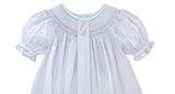 Petit Ami Lavender & Mint Smocked Bishop 2pc Dress 12 18 24 Months Baby Girls
