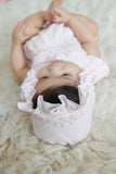 Feltman Brothers Girls Pink Smocked Baby Bonnet Newborn  0 3 M & 6 9 Months