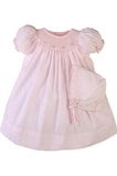 Petit Ami Girls Pink Bishop Smocked Baby Dress Daygown 3 6 9 Months