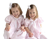 Petit Ami Pink Girls Sailor Nautical Classic Batiste Dress & Bloomers  3 6 9 Months